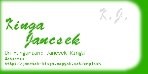 kinga jancsek business card